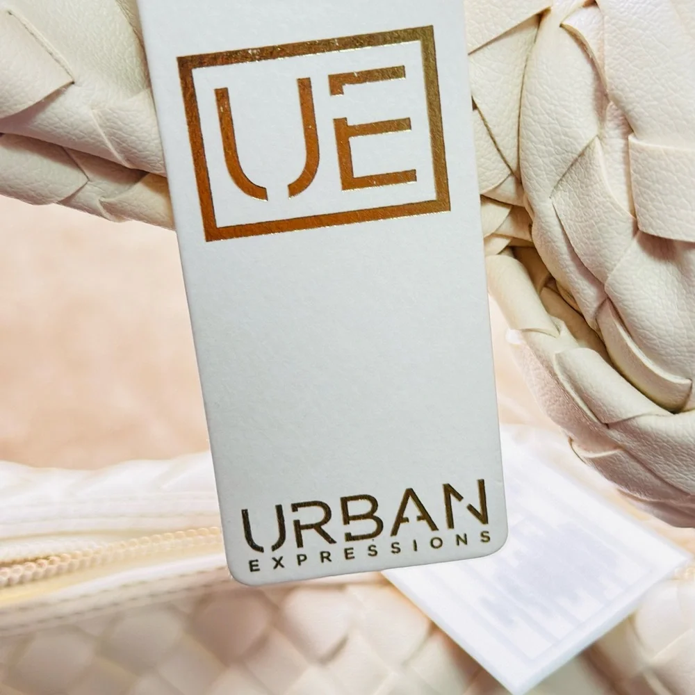 Urban Expressions Ivory Woven Hobo Bag